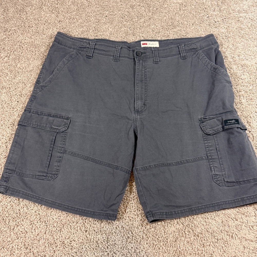 Wrangler Cargo Shorts Mens 44 Grey Good Relaxed Fit Cotton Stretch 60AAWAH